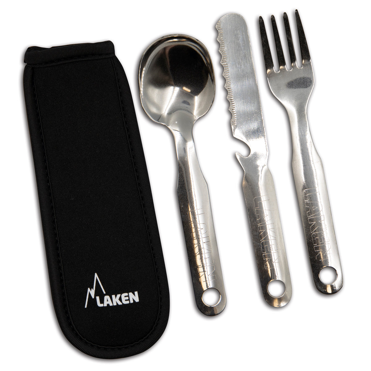 Set De Cubiertos De Acero Inoxidable Con Funda De Neopreno LAKEN