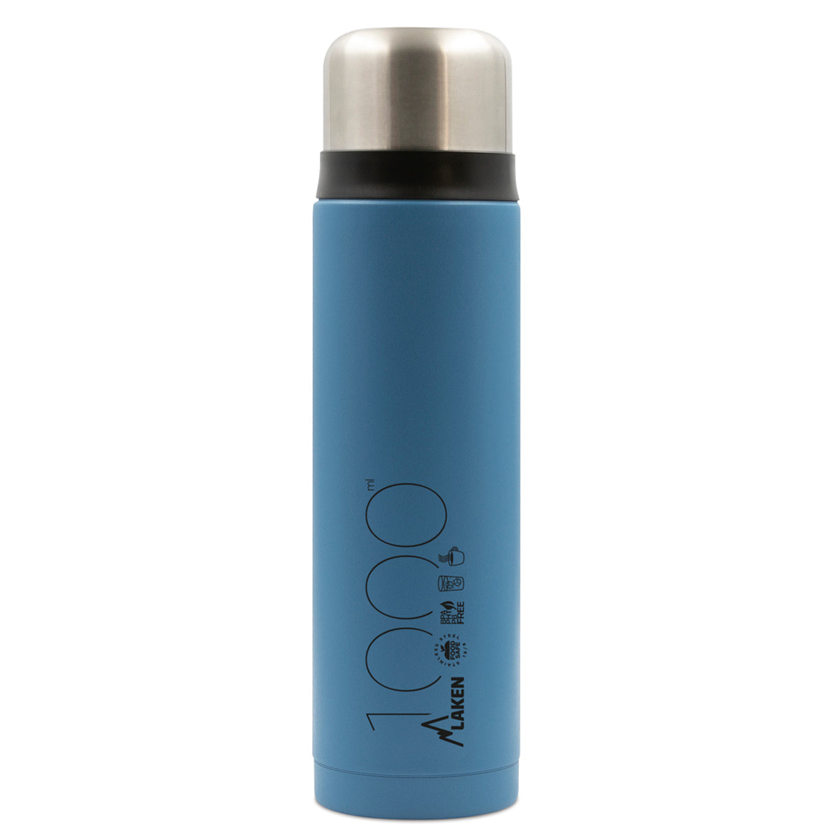Termo De Acero Inoxidable Con Tapón-Vaso 1 L, Azul LAKEN