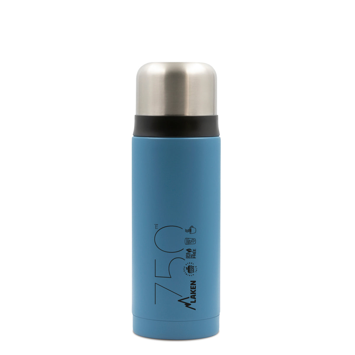 Termo De Acero Inoxidable Con Tapón-Vaso 0,75 L, Azul LAKEN