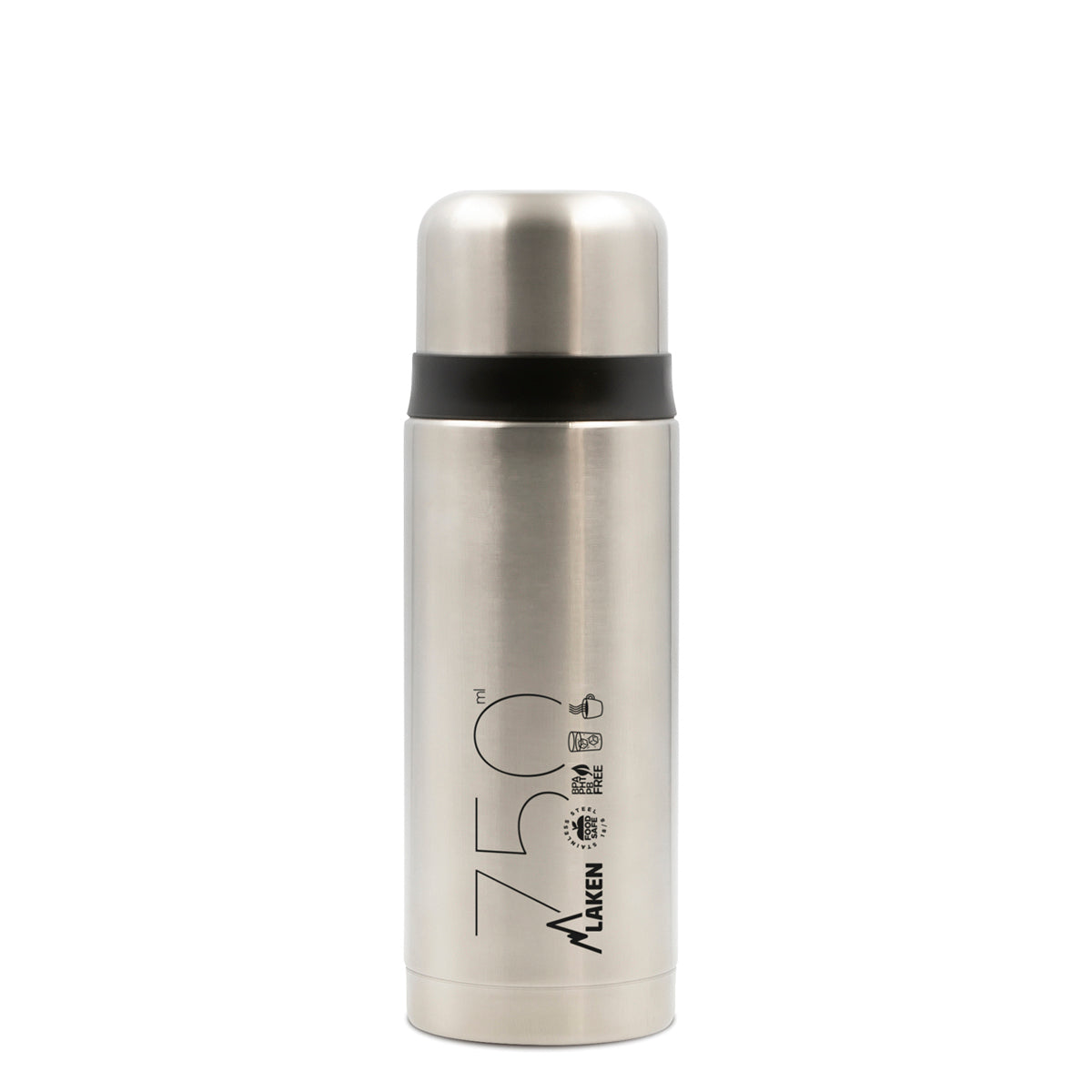 Termo De Acero Inoxidable Con Tapón-Vaso 0,75 L, Metal LAKEN