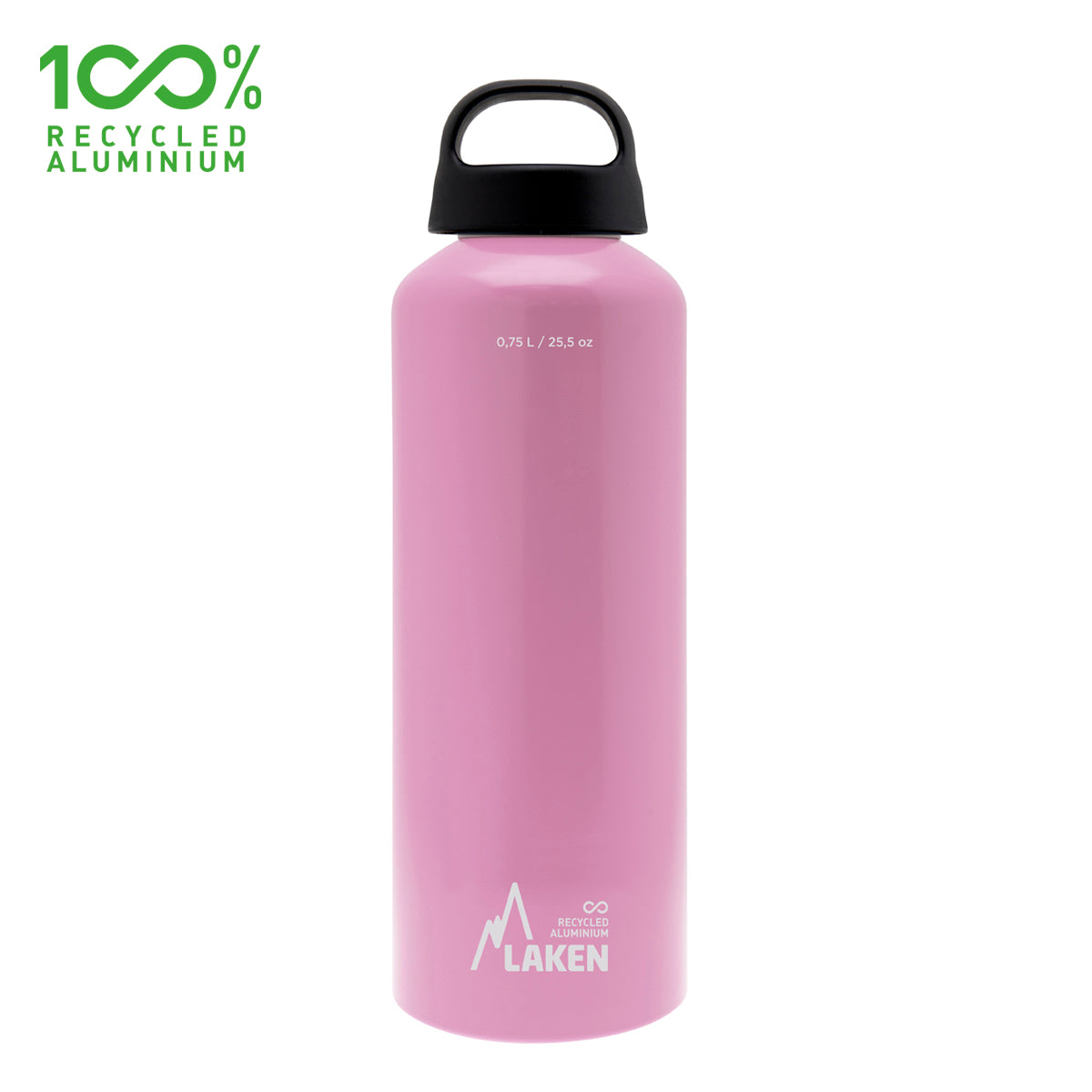 Botella De Aluminio Classic 0,75 L, Rosada LAKEN
