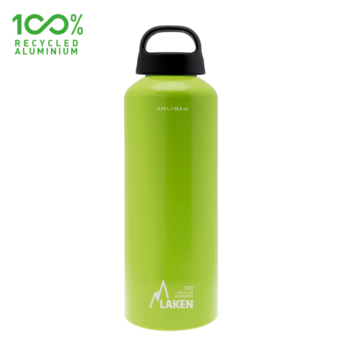 Botella De Aluminio Classic 0,75 L, Verde LAKEN