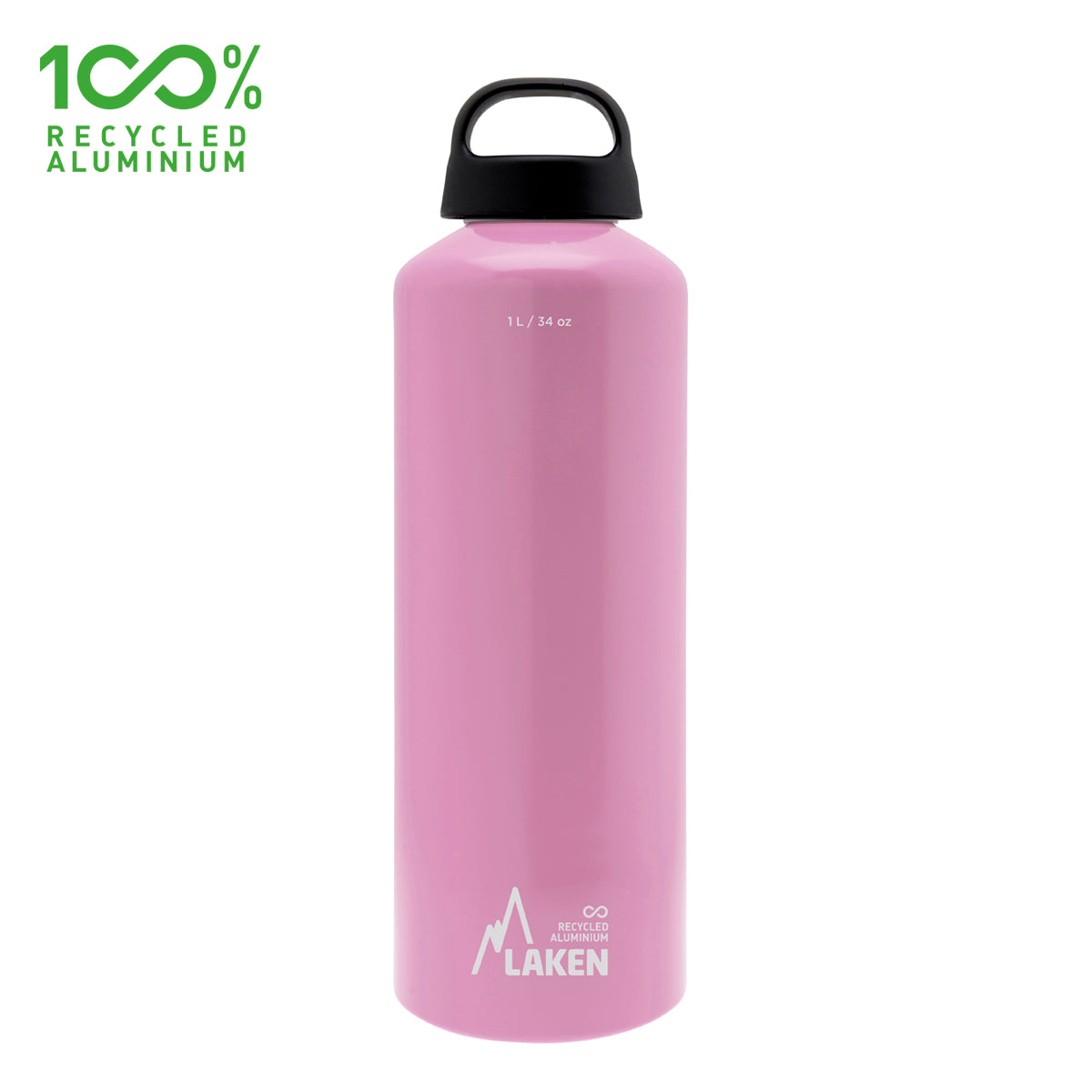 Botella De Aluminio Classic 1 L Rosado LAKEN