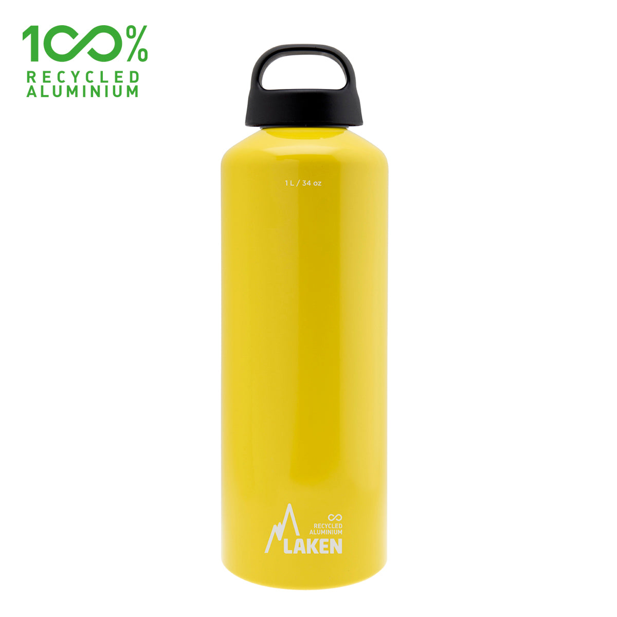 Botella De Aluminio Classic 1 L Amarillo LAKEN
