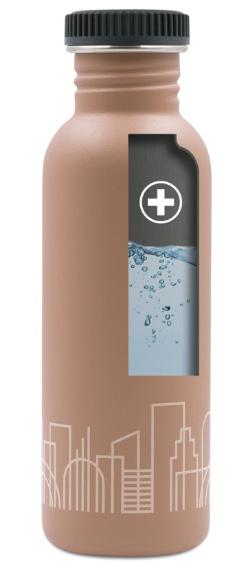 Botella De Acero Inoxidable Tapón Plain 0,75 L, Drink Life City LAKEN