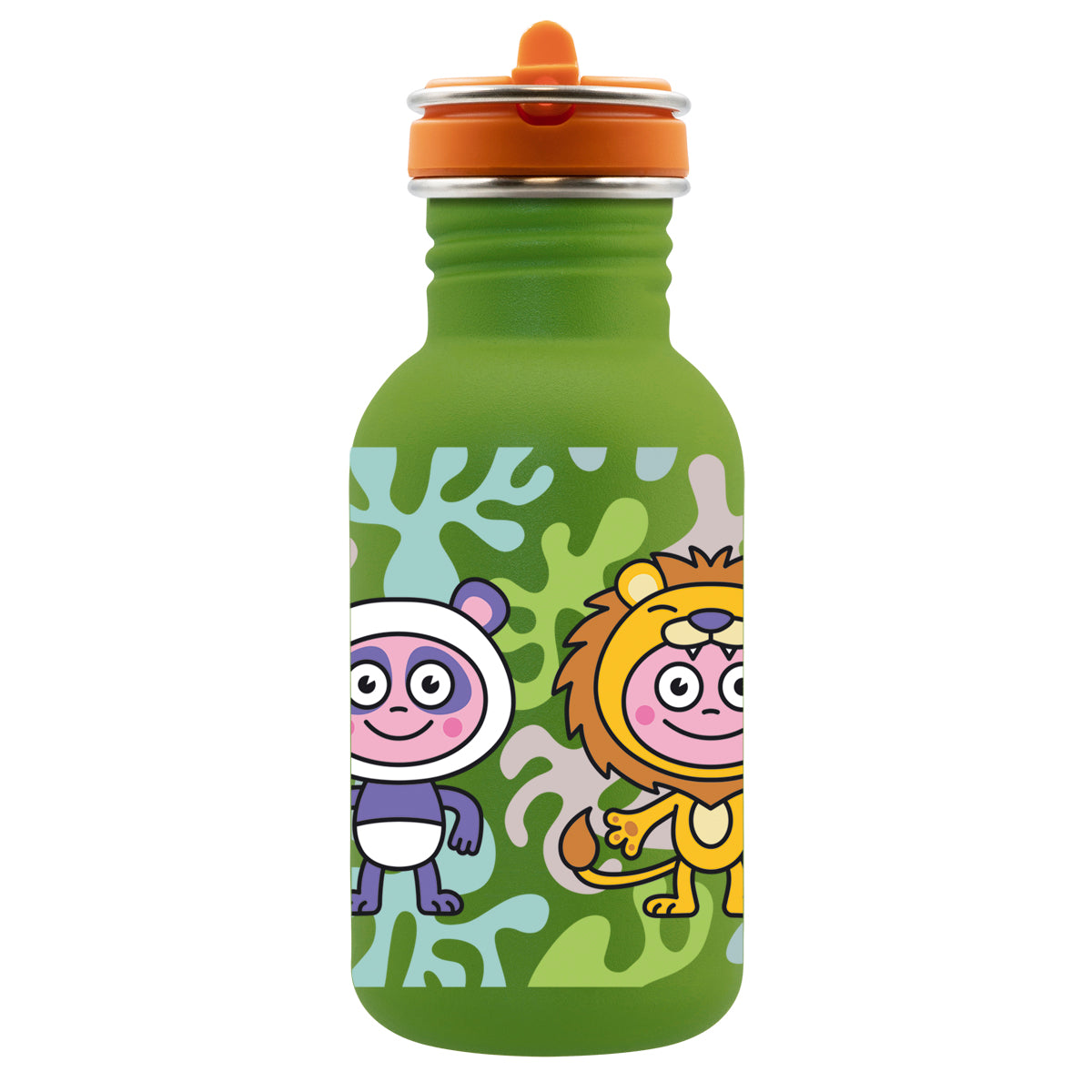 Botella Infantil, Disfraces Basic Steel Verde Con Tapón Flow 0,5 L