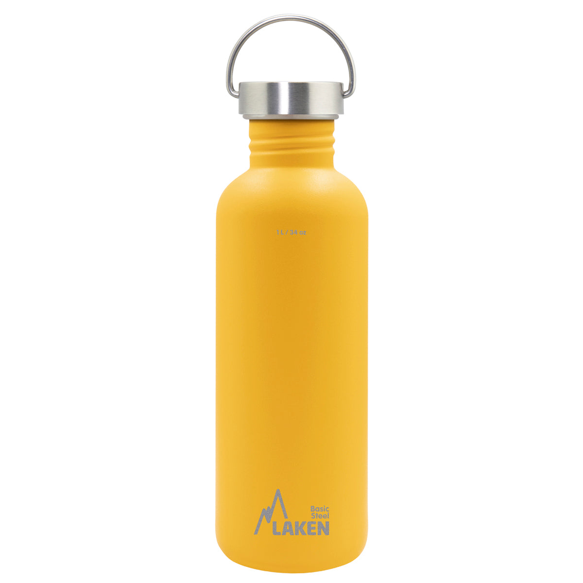 Botella De Acero Inoxidable Basic Steel Vintage 1 L, Amarilla LAKEN