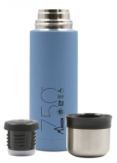 Termo De Acero Inoxidable Con Tapón-Vaso 0,75 L, Azul LAKEN