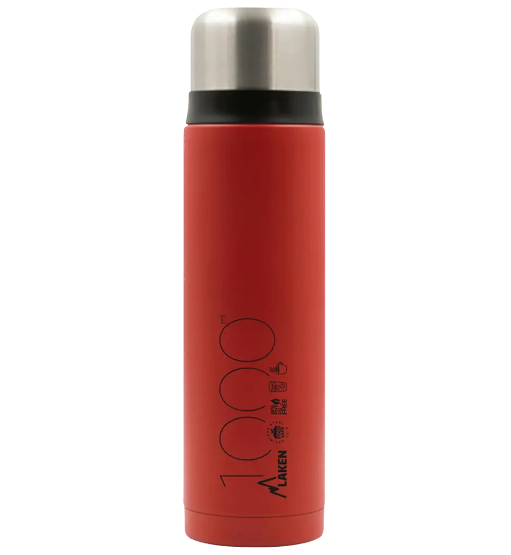 Termo De Acero Inoxidable Con Tapón-Vaso 1 L, Rojo LAKEN